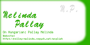 melinda pallay business card